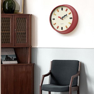 Wall <b>Clock</b> Round Battery Powered Single Face Jumping Seconds Movement For Living Room Home Decor - Product Image 1