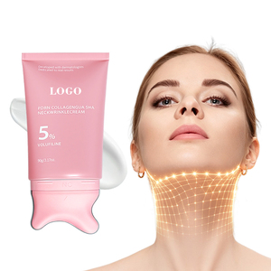 Crème revitalisante pour le cou PDRN avec masseur métallique rafraîchissant – Soin des ridules, raffermissement de la peau et drainage lymphatique - Product Image 1