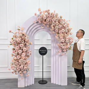 Arco Decorativo con Fiori Artificiali <span class=keywords><strong>Rosa</strong></span> Personalizzato all'Ingrosso per Matrimoni e Forniture per Decorazioni - Product Image 3
