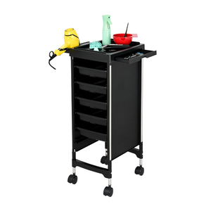 Chariot de <span class=keywords><strong>coiffure</strong></span> moderne, chariot de rangement mobile pour salon avec porte-outils, station de barbier résistante à la chaleur pour stylistes professionnels - Product Image 6