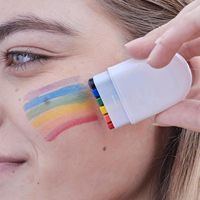Maquillage lavable non toxique pour le visage, idéal pour les défilés de fierté LGBTQ+, les festivals, les événements sportifs, les spectacles de drag queen et les célébrations