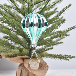 Vrolijke Kerst Eco-vriendelijke Handgemaakte Glazen Handgeschilderde Huisvormige Heteluchtballon Globe Regenboogkleurige Hangende Kerstman - Product Image 4