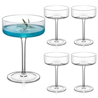 Coupes à vin en cristal sans plomb de 6 oz, faites à la main, avec pied, pour cocktails
