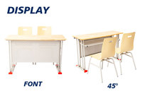 Chaise d'école multifonctionnelle et écologique pour cours de tutorat, avec design peu encombrant et coins arrondis pour les étudiants
