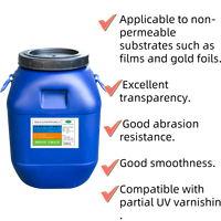 Lihao Vernis transparent éco-solvant et UV à base d'eau 1084 pour impression offset, compatible avec film, dorure à chaud et carton, origine CN/GUA