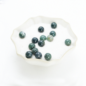 Venta al por mayor 8mm ágata de musgo Natural de piedras preciosas facetas cuentas redondas para collar pulsera pendiente - Product Image 5