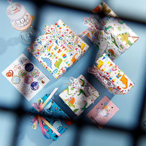 High Quality Wholesale 80g <b>Birthday</b> Art <b>Paper</b> Tissue 43*300cm Gift Luxury Custom Packaging <b>Wrapping</b> <b>Paper</b> <b>Roll</b> - Product Image 4