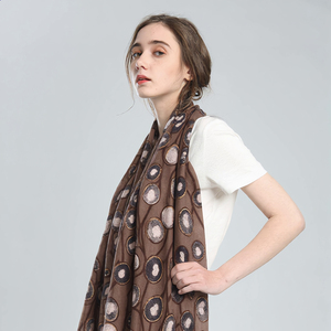 Luxury Satin-Like Gold Foil Long Scarf 180x90cm Elegant Printed Shawl Wrap for Women Winter Scarf - Product Image 2
