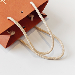 Bolsas de Papel para Compras de Lujo al por Mayor, Personalizadas con su Propio Logotipo, Hechas de Cartón Recubierto, con Cinta Decorativa - Product Image 5