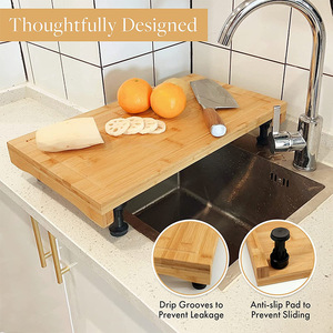 Fabricante de comercio electrónico transfronterizo vende al por mayor encimeras de bambú crudo, tablas de cortar para cocina y tablas para cortar carne. - Product Image 3