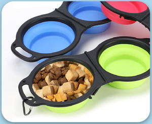 ชามอาหารและน้ำพับได้ 2 in 1 สำหรับสัตว์เลี้ยง ทำจากซิลิโคนแข็งแบบพกพา เป็นมิตรกับสิ่งแวดล้อม เหมาะสำหรับสุนัขและแมว - Product Image 4