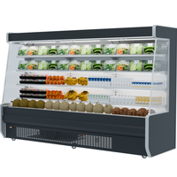 Vitrine Réfrigérée Commerciale Ouverte à Rideau d'Air Multi-niveaux pour Fruits et Légumes