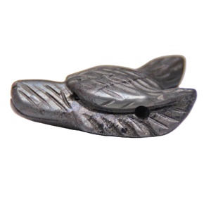 Personalizado naturales tallados de <span class=keywords><strong>pirita</strong></span> 30*42mm Lobo cabeza colgante de piedras preciosas colgante Animal antojos para regalo - Product Image 4