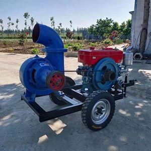 Pompe à eau diesel à haut débit de 12 pouces à flux mixte en acier inoxydable et fonte pour l'irrigation agricole haute pression - Product Image 6