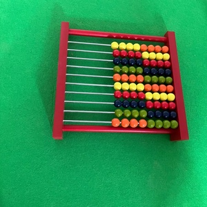 Máy tính kỹ thuật số đầy màu sắc Giá gỗ trẻ em mười số học bàn tính giáo dục đồ chơi học tập đồ chơi bằng gỗ bàn tính hạt đầy màu sắc - Product Image 3