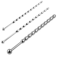 Kit de sondes urétrales en acier inoxydable à motif perlé - Ensemble de plugs d'entraînement lisses de qualité médicale supérieure pour hommes, facile à nettoyer, jouet sexuel