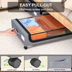 Caja plegable de tela rectangular de moda Jiahao, bolsa de almacenamiento de baño para ropa, ropa de cama, diseño funcional para ahorrar espacio - Product Image 5