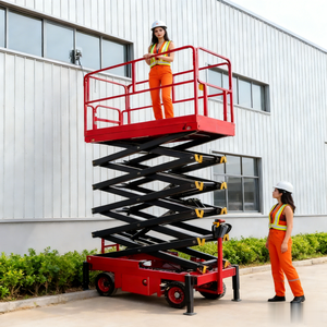 Plateforme de travail électrique réglable sur chariot élévateur à ciseaux, portable, en métal, neuve, pour usage domestique et hôtelier - Product Image 3