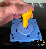 Manette d'arcade LED 12V 8 directions de qualité commerciale : Conception à micro-interrupteurs métalliques pour machines à grue et bornes d'arcade de jeux de boxe