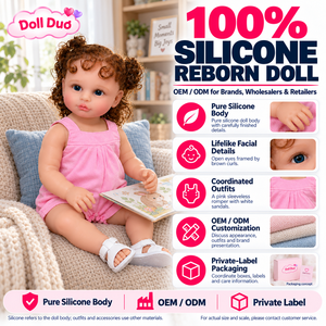 Muñeca Reborn de Silicona de Cuerpo Completo de 18 Pulgadas, Personalizada, con Pelele Rosa sin Mangas, Juguete Suave Educativo, Regalo de Navidad o Cumpleaños - Product Image 1