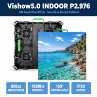 Vishow5.0 İç Mekan P2.976 LED Kiralık Ekran 500*500 Döküm Alüminyum Hafif Panel Sahne Düğün Etkinlik Gösterisi için