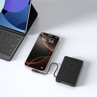 OEM Qi2 10000mAh 38.5Wh en alliage d'aluminium Écran LCD portable Charge rapide Banque d'alimentation magnétique sans fil