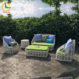 Canapé d'extérieur moderne en rotin PE imperméable pour hôtel, <span class=keywords><strong>jardin</strong></span>, cour, villa, appartement, parc - Product Image 1