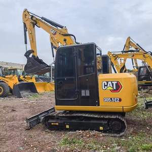 Excavadora de cadenas Caterpillar de 5.5 toneladas en buen estado, excavadora usada CAT 305.5E2, miniexcavadora en stock para la venta, original. - Product Image 2