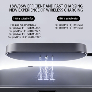 Chargeur sans <span class=keywords><strong>fil</strong></span> magnétique compatible avec <span class=keywords><strong>iPad</strong></span> Pro 12,9 pouces 3e/4e/5e/6e génération, adaptateur <span class=keywords><strong>de</strong></span> charge rapide 18W - Product Image 2