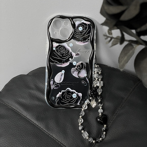 Ốp điện thoại chống sốc họa tiết thời trang chất liệu TPU trong suốt kèm dây đeo, đặt hàng số lượng lớn, giao hàng toàn cầu, dành cho iPhone - Product Image 5