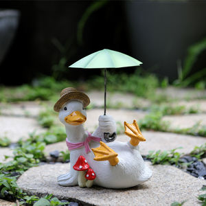 En gros Polyrésine Animal Sculpture Artisanat Dessin Animé Résine Canard Ornement Décoration pour <span class=keywords><strong>Jardin</strong></span> pour Jardinier <span class=keywords><strong>Statue</strong></span> - Product Image 3