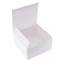 Boîte rigide en papier kraft blanc recyclable en gros avec logo personnalisé en relief et fermeture à rabat pour emballage de cadeaux de mariage et de fête