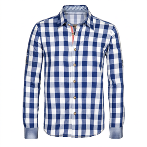 Oktoberfest Men Long Sleeve <b>Plaid</b> <b>Shirt</b> Grid Fit Slim Casual Dress <b>Shirts</b> Tops (German Oktoberfest <b>Shirt</b>) - Product Image 1