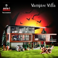 Produit phare : Ensemble de construction de villa lumineuse en plastique ABS OEM - Modèle de vue de rue illuminé avec blocs LED, cadeau pour enfants et collectionneurs