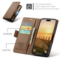 Étui portefeuille magnétique en similicuir avec support et porte-cartes pour iPhone 18 Pro Max, 17 Air, 16 Plus, 15 Pro, 14, 13, 12