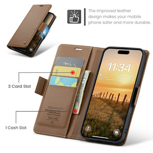 Funda para <span class=keywords><strong>iPhone</strong></span> 18 Pro Max con tarjetero, soporte, billetera, cubierta magnética abatible de piel sintética para 17 Air, 16 Plus, 15 Pro, 14, 13, <span class=keywords><strong>12</strong></span> - Product Image 4