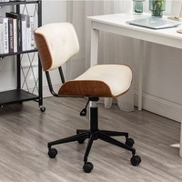 Fauteuil de luxe en métal, design minimaliste moderne et compact, réglable en hauteur, pivotant, sans accoudoirs, pour chambres, bureaux et salles d'étude
