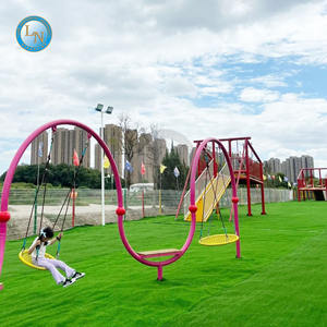 LINO Most Popular Stainless Steel & Nylon Outdoor Garden <b>Circle</b> <b>Swings</b> Set for Children & Adults 100-500kg Capacity - Product Image 2