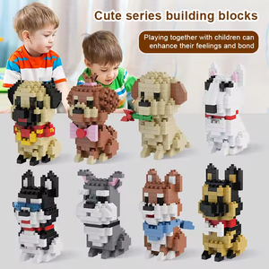 Bloques de construcción para mascotas serie de perros bloques de construcción para niños ensamblados juguete modelo de exhibición regalo al por mayor - Product Image 2