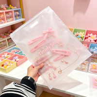 Emballage personnalisé pour bijoux avec logo imprimé, petits sacs à fermeture éclair transparents personnalisés avec logo, sacs à cheveux personnalisés en PVC