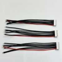 Kabel Charger Baterai Custom JST XH2.54 3s-7s, Perakitan Kabel Khusus 22AWG 7Pin Kawat Silikon 100mm untuk Baterai Model RC