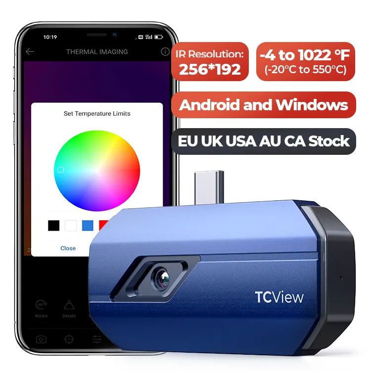Topdon Europa Reino Unido Holanda Estoque TC001 Termografia termográfica Celular Android IR Mini Câmera de Imagem Térmica Infravermelho Inteligente