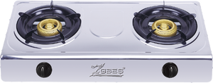 Table de cuisson à gaz GPL double brûleur en acier inoxydable, chauffage rapide, nettoyage facile, classe A, efficacité énergétique, pour la maison et l'hôtel - Product Image 1