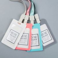 Porte-badge en silicone pour carte d'identité, étui pour carte nominative avec fenêtre transparente en acrylique, vente en gros d'usine
