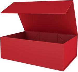Boîte cadeau pliante de luxe personnalisée noire grande avec couvercle magnétique pour l'emballage de produits avec logo imprimé - Product Image 1