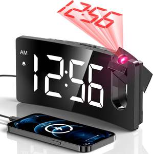 Reloj Despertador Multifuncional al por Mayor con Carga USB, Pantalla Grande, Espejo, LED Digital Electrónico - Product Image 1