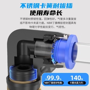 Dde Pneumatics Pneumatic Hose <b>Quick</b> <b>Connector</b> 8-02 External Thread L-Shaped Elbow Pl4-M5/6-01/10-03/16-04 - Product Image 4