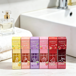 Huile à lèvres Leadface, 24 pièces, 6 saveurs fruitées, transparente, hydratante, brillance fruitée douce, gloss à lèvres en stock, vente en gros - Product Image 4