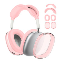 Étui en silicone 4 en 1 pour AirPods Max Clear TPU Ear Pad Ear Cups Headband Cover for AirPods Max Headphones Silicone Protector