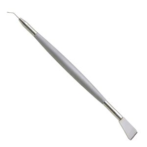 Outil de manucure double extrémité en acier inoxydable, pousse-cuticules et rehausseur de précision à pointe dentelée, 15 cm - Product Image 1
